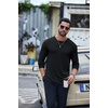 image:imageCOOFANDY Mens TShirt Long Sleeve Crew Neck Basic Tee Shirts Soft Casual Lightweight TShirtsAblack
