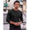 image:imageCOOFANDY Mens TShirt Long Sleeve Crew Neck Basic Tee Shirts Soft Casual Lightweight TShirtsAblack