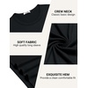 image:imageCOOFANDY Mens TShirt Long Sleeve Crew Neck Basic Tee Shirts Soft Casual Lightweight TShirtsAblack