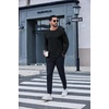 image:imageCOOFANDY Mens TShirt Long Sleeve Crew Neck Basic Tee Shirts Soft Casual Lightweight TShirtsAblack