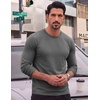 image:imageCOOFANDY Mens TShirt Long Sleeve Crew Neck Basic Tee Shirts Soft Casual Lightweight TShirtsAdark Grey