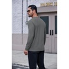 image:imageCOOFANDY Mens TShirt Long Sleeve Crew Neck Basic Tee Shirts Soft Casual Lightweight TShirtsAdark Grey