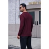image:imageCOOFANDY Mens TShirt Long Sleeve Crew Neck Basic Tee Shirts Soft Casual Lightweight TShirtsAdark Red
