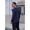 image:imageCOOFANDY Mens TShirt Long Sleeve Crew Neck Basic Tee Shirts Soft Casual Lightweight TShirtsAnavy Blue