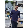 image:imageCOOFANDY Mens TShirt Long Sleeve Crew Neck Basic Tee Shirts Soft Casual Lightweight TShirtsAnavy Blue