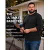 image:imageCOOFANDY Mens TShirt Long Sleeve Crew Neck Basic Tee Shirts Soft Casual Lightweight TShirtsBblackBlackBlack