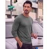 image:imageCOOFANDY Mens TShirt Long Sleeve Crew Neck Basic Tee Shirts Soft Casual Lightweight TShirtsBblackDark GreyDark Red