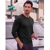 image:imageCOOFANDY Mens TShirt Long Sleeve Crew Neck Basic Tee Shirts Soft Casual Lightweight TShirtsBblackNavy BlueArmy Green