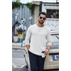 image:imageCOOFANDY Mens TShirt Long Sleeve Crew Neck Basic Tee Shirts Soft Casual Lightweight TShirtsBblackNavy BlueWhite
