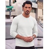 image:imageCOOFANDY Mens TShirt Long Sleeve Crew Neck Basic Tee Shirts Soft Casual Lightweight TShirtsBwhiteWhiteWhite