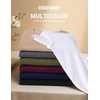 image:imageCOOFANDY Mens TShirt Long Sleeve Crew Neck Basic Tee Shirts Soft Casual Lightweight TShirtsBwhiteWhiteWhite