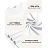 image:imageCOOFANDY Mens TShirt Long Sleeve Crew Neck Basic Tee Shirts Soft Casual Lightweight TShirtsBwhiteWhiteWhite