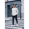 image:imageCOOFANDY Mens TShirt Long Sleeve Crew Neck Basic Tee Shirts Soft Casual Lightweight TShirtsBwhiteWhiteWhite