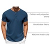 image:imageCOOFANDY Mens TShirts Henley Short Sleeve Cotton Shirts Button Tee Tops  COOFANDYBlue