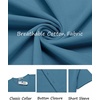 image:imageCOOFANDY Mens TShirts Henley Short Sleeve Cotton Shirts Button Tee Tops  COOFANDYCaptains Blue