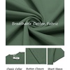 image:imageCOOFANDY Mens TShirts Henley Short Sleeve Cotton Shirts Button Tee Tops  COOFANDYDark Green