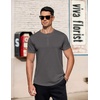 image:imageCOOFANDY Mens TShirts Henley Short Sleeve Cotton Shirts Button Tee Tops  COOFANDYDark Grey