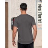 image:imageCOOFANDY Mens TShirts Henley Short Sleeve Cotton Shirts Button Tee Tops  COOFANDYDark Grey