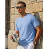 image:imageCOOFANDY Mens TShirts Summer Crew Neck Casual T Shirts Plain Short Sleeve Shirts Basic TeesB Light Blue