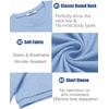 image:imageCOOFANDY Mens TShirts Summer Crew Neck Casual T Shirts Plain Short Sleeve Shirts Basic TeesB Light Blue