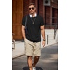 image:imageCOOFANDY Mens TShirts Summer Crew Neck Casual T Shirts Plain Short Sleeve Shirts Basic TeesB Light Khakiblack
