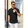 image:imageCOOFANDY Mens TShirts Summer Crew Neck Casual T Shirts Plain Short Sleeve Shirts Basic TeesB Light Khakiblack