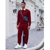 image:imageCOOFANDY Mens Tracksuit 2 Piece Long Sleeve Pullover Jogging Track Suit Athletic Casual SweatsuitRed