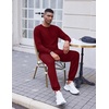 image:imageCOOFANDY Mens Tracksuit 2 Piece Long Sleeve Pullover Jogging Track Suit Athletic Casual SweatsuitRed