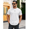 image:imageCOOFANDY Mens Tshirts 100 Cotton Big Tall T Shirts Basic Tees Plain T ShirtsAll White