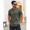 image:imageCOOFANDY Mens Tshirts 100 Cotton Big Tall T Shirts Basic Tees Plain T ShirtsArmy Green