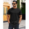 image:imageCOOFANDY Mens Tshirts 100 Cotton Big Tall T Shirts Basic Tees Plain T ShirtsBlack