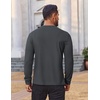 image:imageCOOFANDY Mens Waffle Henley Shirts Long Sleeve Casual TShirt Basic Lightweight Pullover TeesDark Gray