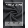image:imageCOOFANDY Mens Waffle Henley Shirts Long Sleeve Casual TShirt Basic Lightweight Pullover TeesDark Gray