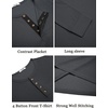 image:imageCOOFANDY Mens Waffle Henley Shirts Long Sleeve Casual TShirt Basic Lightweight Pullover TeesDark Gray
