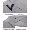 image:imageCOOFANDY Mens Waffle Henley Shirts Long Sleeve Casual TShirt Basic Lightweight Pullover TeesLight Gray