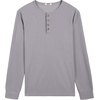 image:imageCOOFANDY Mens Waffle Henley Shirts Long Sleeve Casual TShirt Basic Lightweight Pullover TeesLight Gray