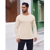 image:imageCOOFANDY Thermal Shirts for Men Heavyweight Long Sleeve T Shirt Casual Basic Shirts Stretch Crew Neck UndershirtsBeige