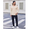 image:imageCOOFANDY Thermal Shirts for Men Heavyweight Long Sleeve T Shirt Casual Basic Shirts Stretch Crew Neck UndershirtsBeige
