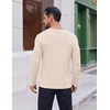 image:imageCOOFANDY Thermal Shirts for Men Heavyweight Long Sleeve T Shirt Casual Basic Shirts Stretch Crew Neck UndershirtsBeige
