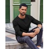 image:imageCOOFANDY Thermal Shirts for Men Heavyweight Long Sleeve T Shirt Casual Basic Shirts Stretch Crew Neck UndershirtsBlack