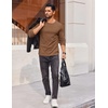 image:imageCOOFANDY Thermal Shirts for Men Heavyweight Long Sleeve T Shirt Casual Basic Shirts Stretch Crew Neck UndershirtsBrown