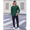 image:imageCOOFANDY Thermal Shirts for Men Heavyweight Long Sleeve T Shirt Casual Basic Shirts Stretch Crew Neck UndershirtsGreen
