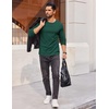 image:imageCOOFANDY Thermal Shirts for Men Heavyweight Long Sleeve T Shirt Casual Basic Shirts Stretch Crew Neck UndershirtsGreen