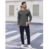 image:imageCOOFANDY Thermal Shirts for Men Heavyweight Long Sleeve T Shirt Casual Basic Shirts Stretch Crew Neck UndershirtsGrey