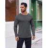 image:imageCOOFANDY Thermal Shirts for Men Heavyweight Long Sleeve T Shirt Casual Basic Shirts Stretch Crew Neck UndershirtsGrey