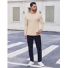 image:imageCOOFANDY Thermal Shirts for Men Heavyweight Long Sleeve T Shirt Casual Basic Shirts Stretch Crew Neck UndershirtsKhaki
