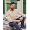 image:imageCOOFANDY Thermal Shirts for Men Heavyweight Long Sleeve T Shirt Casual Basic Shirts Stretch Crew Neck UndershirtsKhaki