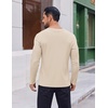image:imageCOOFANDY Thermal Shirts for Men Heavyweight Long Sleeve T Shirt Casual Basic Shirts Stretch Crew Neck UndershirtsKhaki