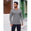 image:imageCOOFANDY Thermal Shirts for Men Heavyweight Long Sleeve T Shirt Casual Basic Shirts Stretch Crew Neck UndershirtsLight Grey