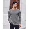 image:imageCOOFANDY Thermal Shirts for Men Heavyweight Long Sleeve T Shirt Casual Basic Shirts Stretch Crew Neck UndershirtsLight Grey